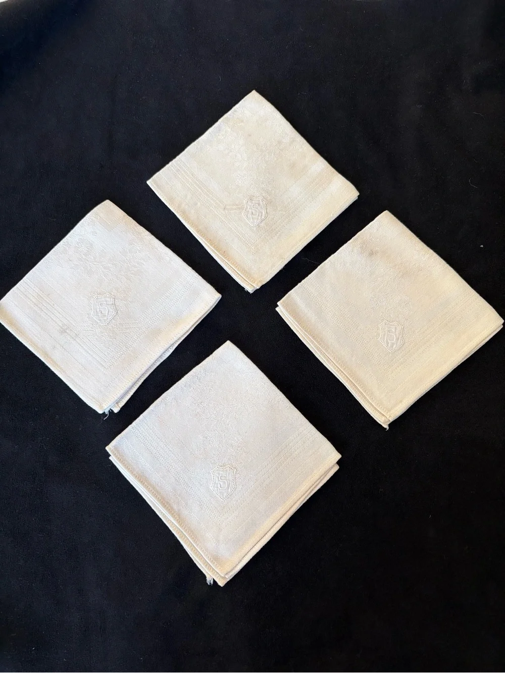 Classic Cream Linen Cocktail Napkins — Set of 4